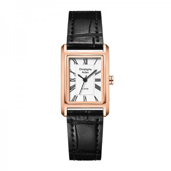 Christophe Arden CA 1006 Rosegold White Leather Roman LHLRGSL Christophe Arden CA 1006 Rosegold White Leather Roman LHLRGSL